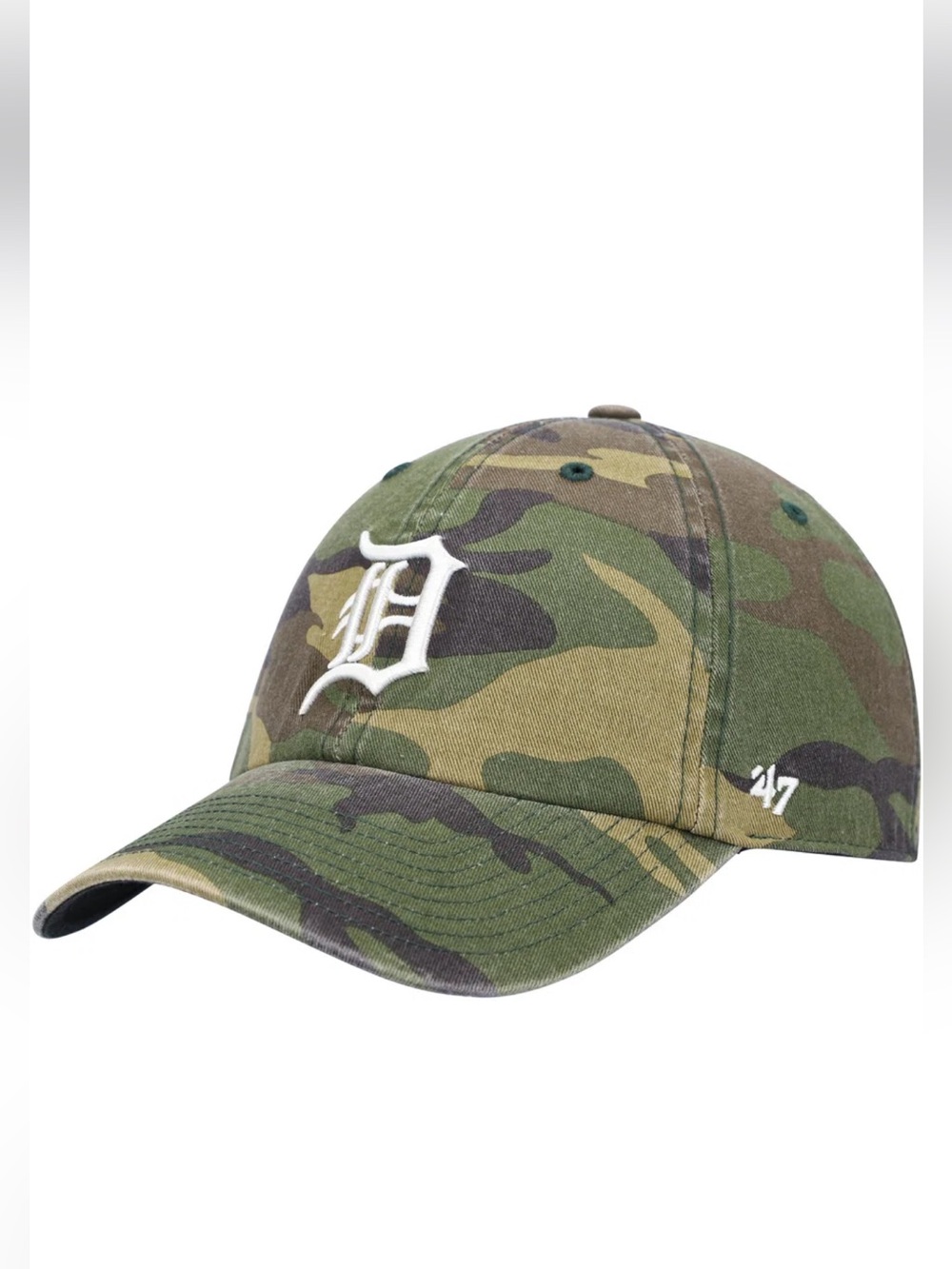 Detroit Tigers MLB ’47 Clean Up Adjustable Hat Camo Green